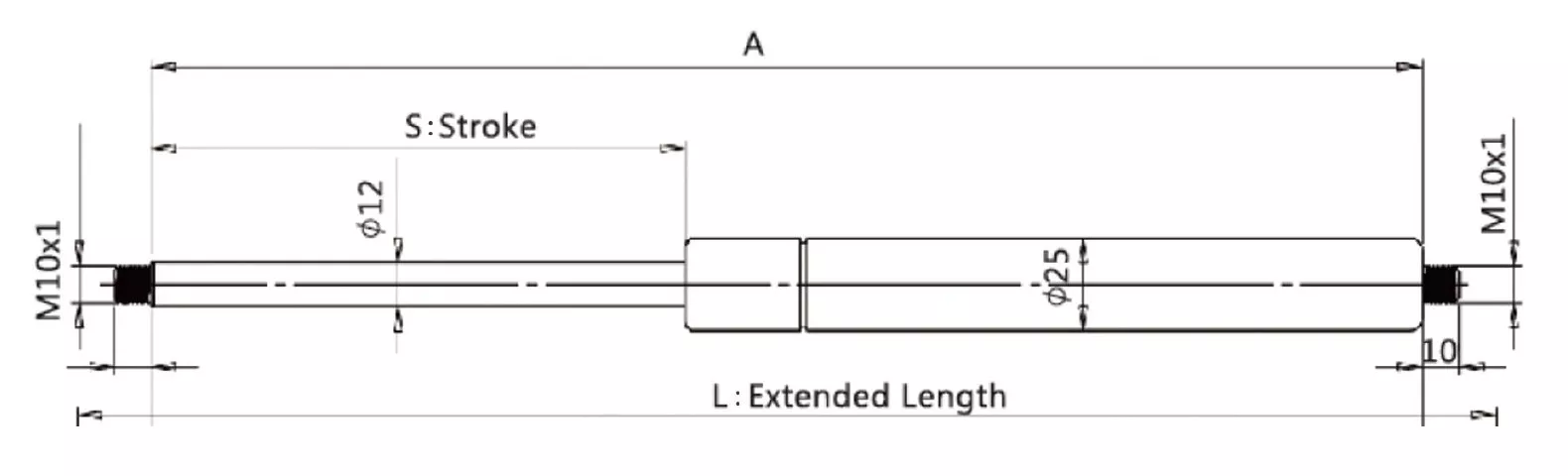 Gas Spring Series 12 25